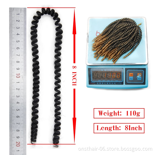Nubian Spring Twist Braiding Hair Nubian Curly Crochet Hair for Black Women Fluffy Spring Twist Hair 8 inch Natural Nubian Twist